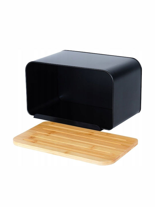 Vilde Ψωμιέρα με Καπάκι από Bamboo Μαύρη 38x28.5x18cm Vilde Ψωμιέρα με Καπάκι από Bamboo Μαύρη 38x28.5x18cm