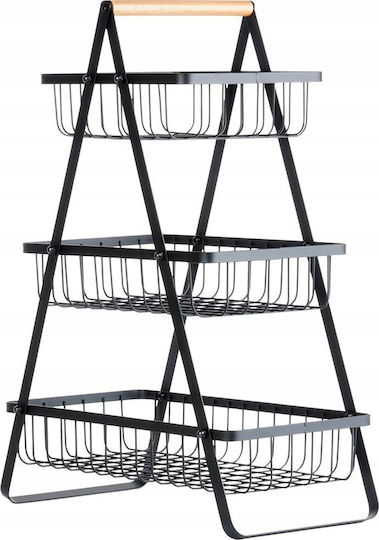 Vilde Obstschale Metallisch Schwarz 34x17.5x46.5cm