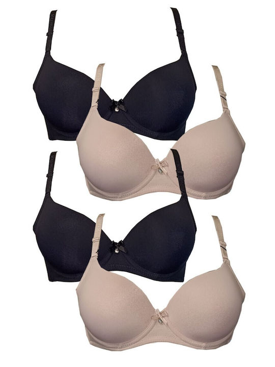 Black-beige Sutien cu Baloane