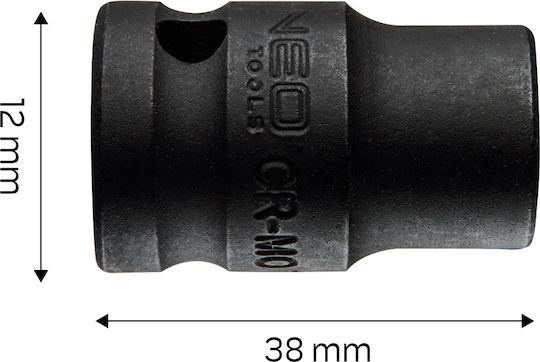 Neo Tools Nuss Pneumatisch Sechskant mit Vierkant-Antrieb 1/2" Durchmesser 1/2" 1Stück
