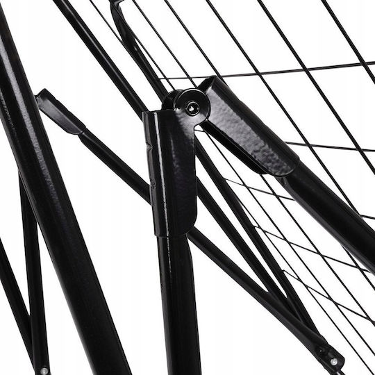 Vilde Folding Floor Clothes Drying Rack Metallic with Hanging Length 14.58m