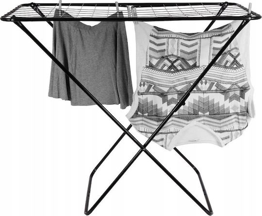 Vilde Folding Floor Clothes Drying Rack Metallic with Hanging Length 14.58m