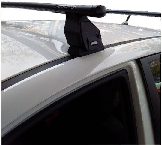 Menabo Metallic Car Roof Bars FE1 - 3360MB 112cm for Hyundai i20 5D 2014-2020 Set with Roof Rack Legs Silver