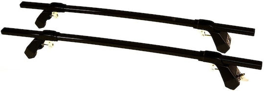 Hermes Aluminum Car Roof Bars GS1 for Kia Sephia 5D Set with Roof Rack Legs Black