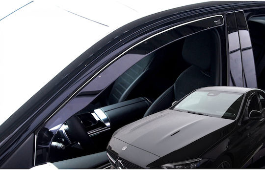 Heko Set of Windbreakers Front Car Dark Fime for Mercedes-Benz C Class W206 4D 2021 2pcs