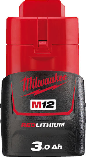 Milwaukee Батерия за Инструменти Литиеви 12V с Капацитет 3Ах M12B3