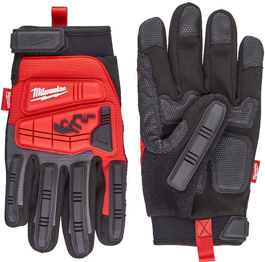 Milwaukee Gloves for Work Driver Red Synthetic Leather for Impact 1pcs