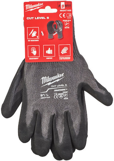 Milwaukee Gloves for Work Gray Nitrile for Cutting Protection Level 5 1pcs