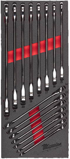 Milwaukee German Polygon Set with Size from 8mm to 22mm Max Bite 15pcs