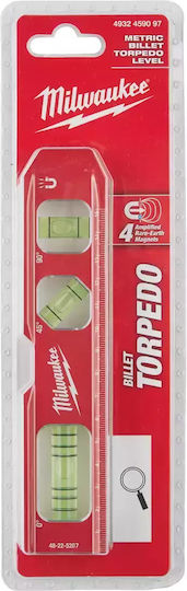 Milwaukee Torpedo Spirit Level Aluminum Magnetic 17cm with 3 Eyes