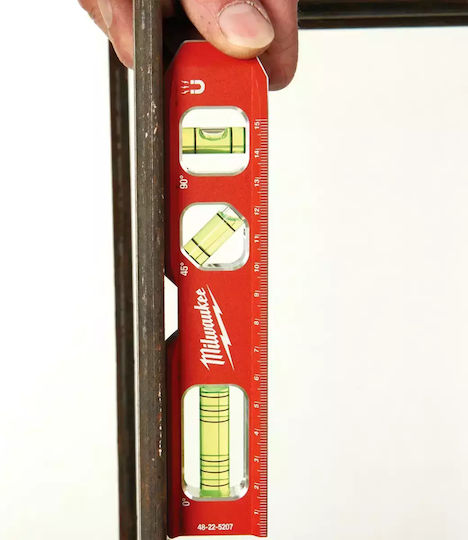 Milwaukee Torpedo Spirit Level Aluminum Magnetic 17cm with 3 Eyes