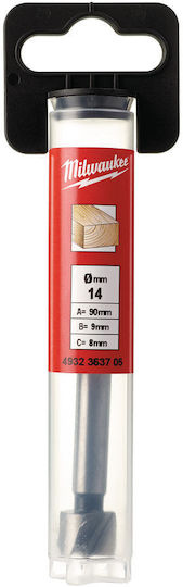Milwaukee Τρυπάνι Μεντεσέ για Ξύλο 14mm x 90mm x 8mm