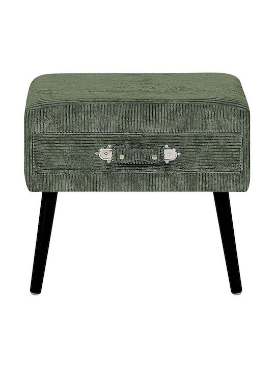 Wooden Bedside Table Green 50x35x46cm