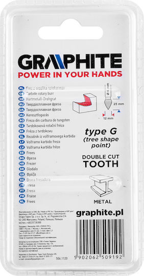Graphite Router Carbură pentru Metal \ Aluminiu \ Plastic 25mm x 25mm