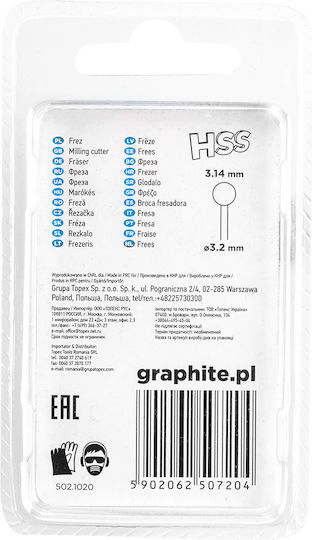 Graphite Fräsersatz HSS zur Nutgestaltung in Metall \ Holz \ Kunststoff 2Stück