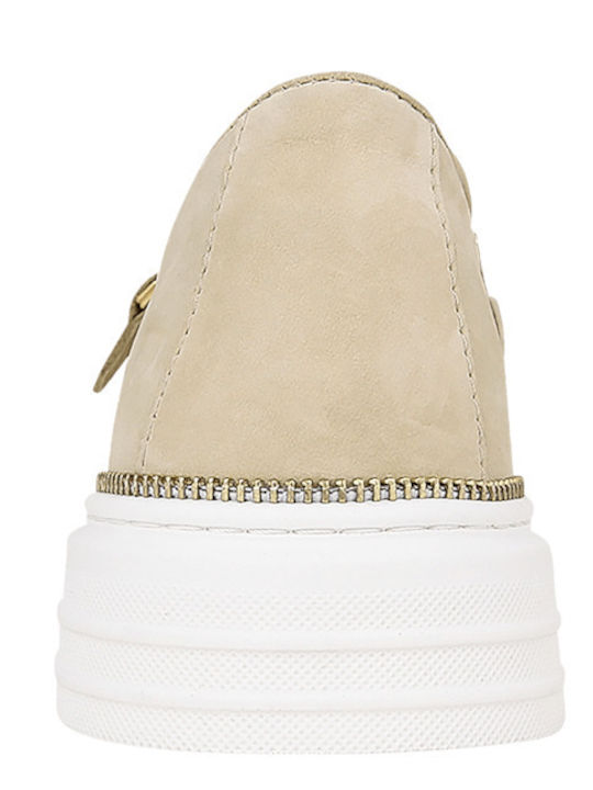 Δερμάτινα Ανδρικά Slip-On Μπεζ