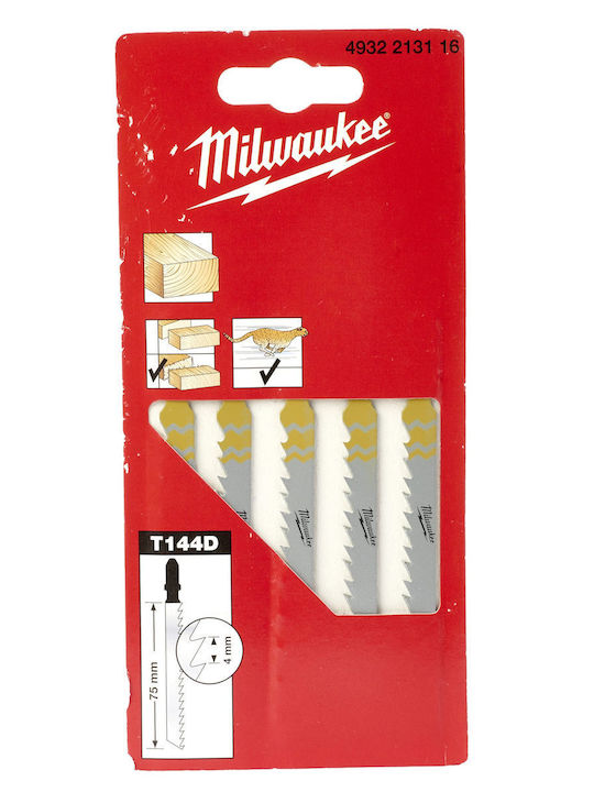 Milwaukee T 144 D Blade for Wood 75mm 5pcs