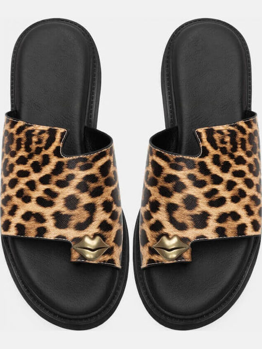 Women's Flat Sandals Flatforms Animal Print