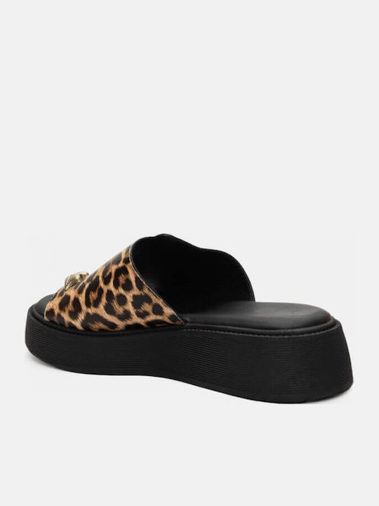 Women's Flat Sandals Flatforms Animal Print