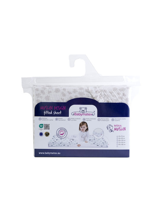 Matex Baby Bettlaken Für Krippe Baumwolle Angepasst Rosa 60x120cm