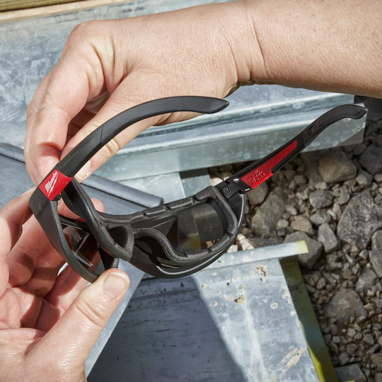 Milwaukee Safety Glasses for Protection with Black Lenses Tinted 1pcs