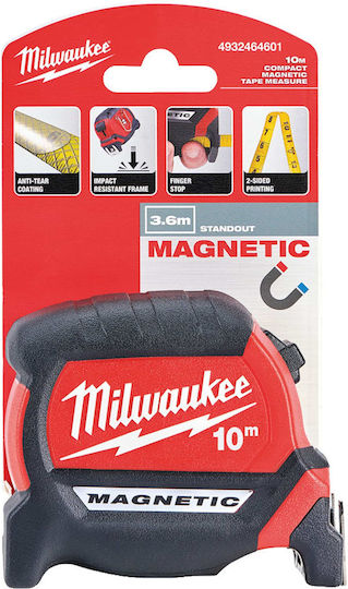 Milwaukee Tape Measure with Auto-Rewind and Magnet 27mm x 10m