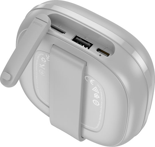 Borofone BR47 Ηχείο Bluetooth 5W με Ραδιόφωνο και Διάρκεια Μπαταρίας έως 3 ώρες Γκρι