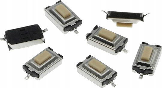 Διακόπτης Tact Switch Smt Μονοστατικός 3x6 H=2.5 Mm Σετ 10 Τεμαχίων