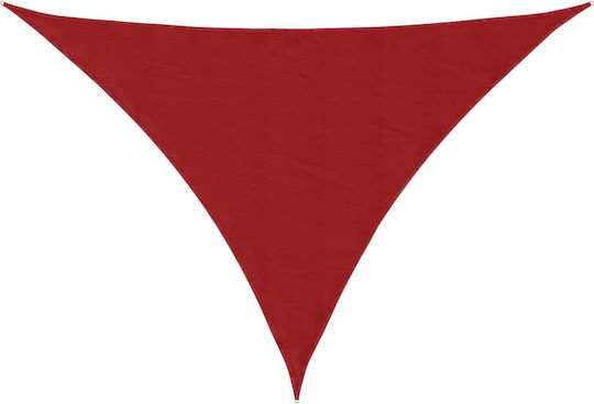 vidaXL Triangle Shade Sail Red with PU Coating 3x3x4.24m made of Oxford fabric