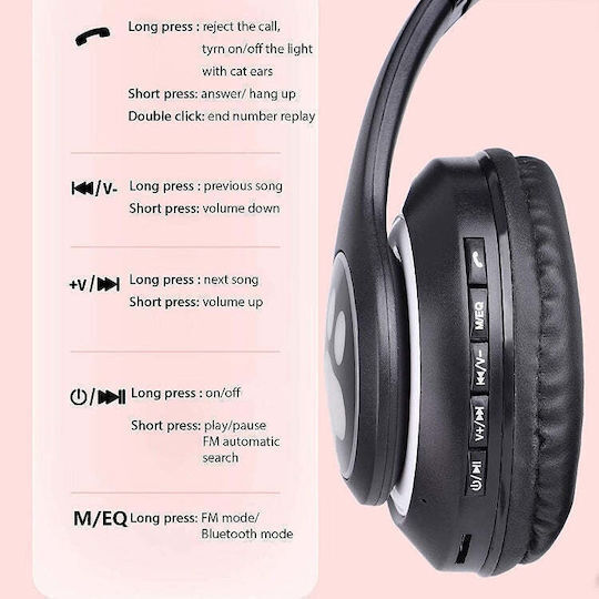 L450 Fără fir / Cu fir Over Ear Căști cu 10 ore de Funcționare Negre