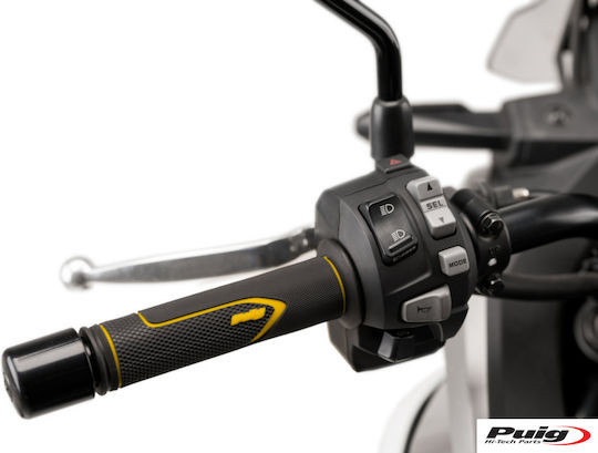 Puig Motorcycle Handlebars in Yellow color