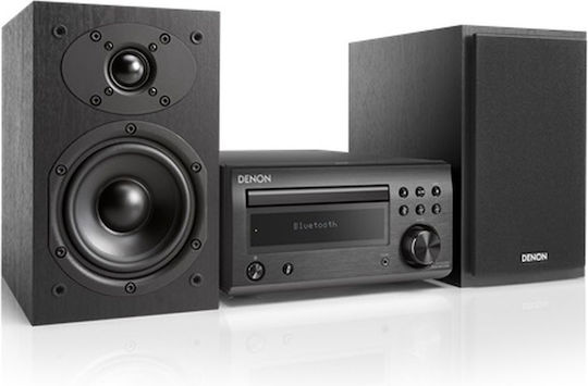 Denon Аудиосистема 2 D-M41DAB RCDM41DAB+SCM41 60W с CD / Цифрови медии Player, WiFi и Bluetooth Черен