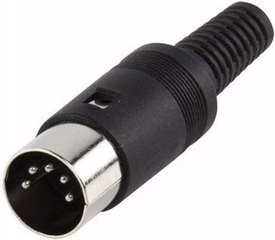 Plug DIN male 10pcs Black (01.119.0006)