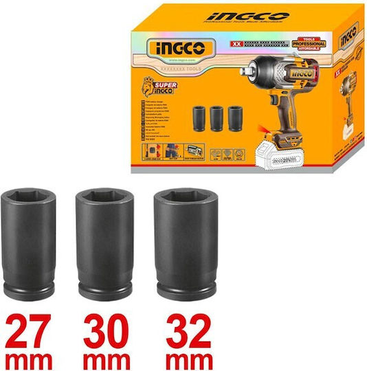 Ingco CIWLI201351 Brushless Schlagschrauber Akku 20V Solo mit Aufnahme 3/4"