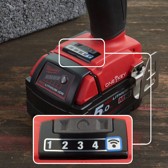 Milwaukee M18 ONEFHIWF12-502X Μπουλονόκλειδο Μπαταρίας 18V 2x5Ah με Υποδοχή 1/2"