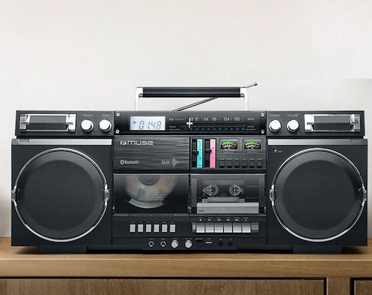 Muse M-380 Φορητό Ηχοσύστημα με Bluetooth / CD / MP3 / USB / Κασετόφωνο / Ραδιόφωνο Μαύρο
