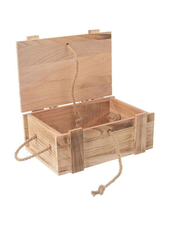 Orion Hölzernes Aufbewahrungsbox mit Deckel Beige 36x26x16cm 1Stück