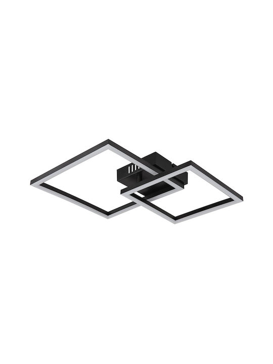 Globo Lighting Κρεμαστό Φωτιστικό Μαύρο LED με Θερμό Λευκό Φως 48.8x35.3εκ.