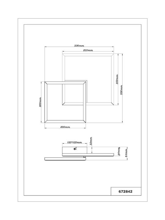 Globo Lighting Κρεμαστό Φωτιστικό Μαύρο LED με Θερμό Λευκό Φως 48.8x35.3εκ.