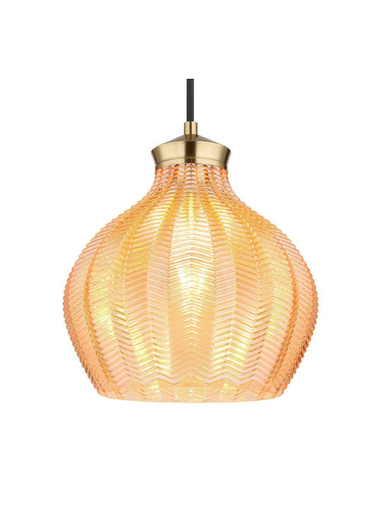 Globo Lighting Κρεμαστό Φωτιστικό Χρυσό με Ντουί E27 22x22x120εκ.