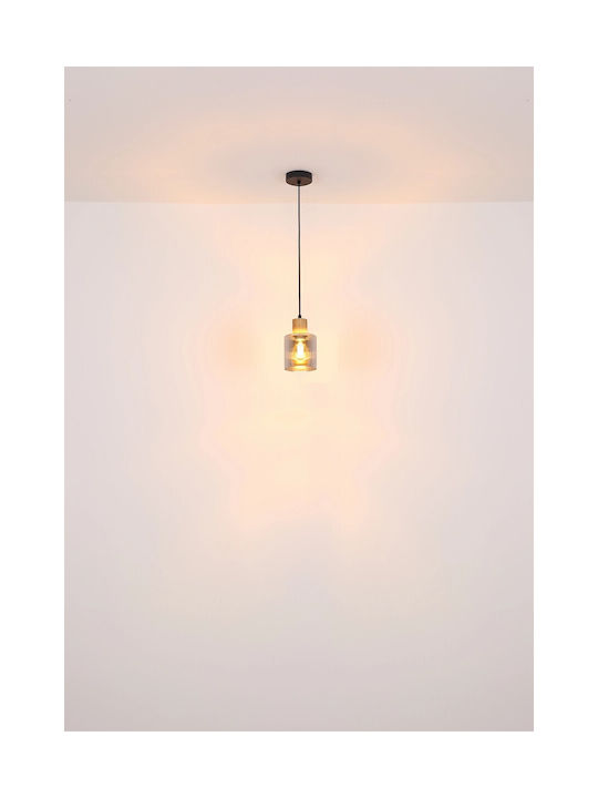 Globo Lighting Κρεμαστό Φωτιστικό Μαύρο με Ντουί E27 12x12x120εκ.
