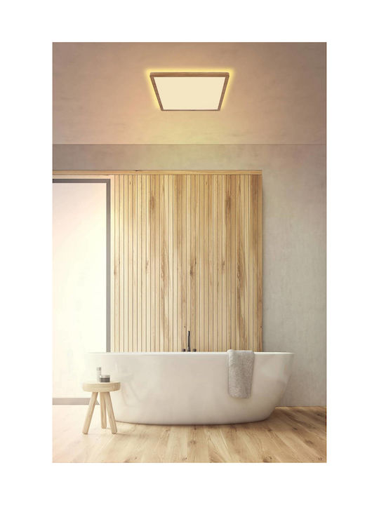Globo Lighting Πλαφονιέρα Οροφής Μπάνιου Καφέ με Ενσωματωμένο LED