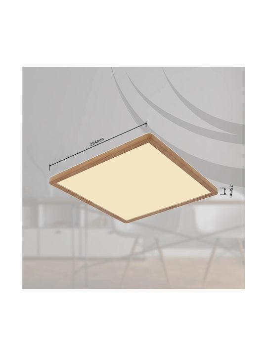 Globo Lighting Πλαφονιέρα Οροφής Μπάνιου Καφέ με Ενσωματωμένο LED