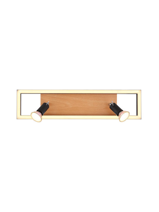 Globo Lighting Ida Ceiling Mount Light 51.2cm Black with Integrated LED