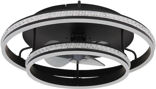 Globo Lighting Kendall Plafonieră 60cm cu Lentile de Mărire Neagră