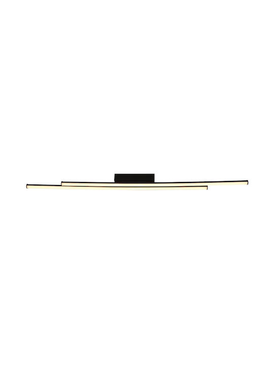 Globo Lighting Ceiling Mount Light 110cm Black with Integrated LED