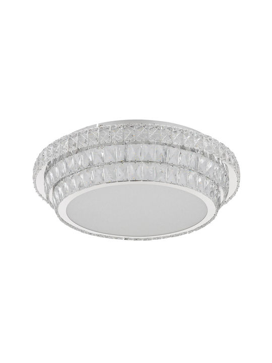 Globo Lighting Ceiling Mount Light Transparent with Integrated LED and Remote Control