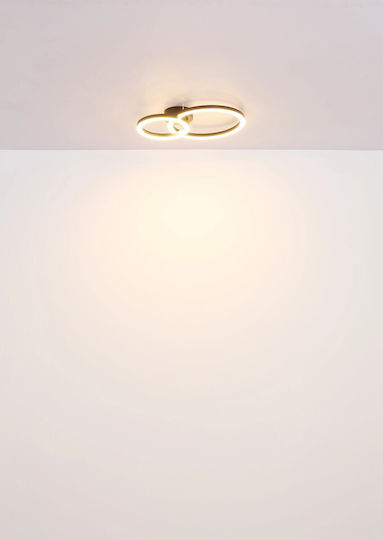 Globo Lighting Deckenleuchte 42cm Schwarz mit Integrierter LED