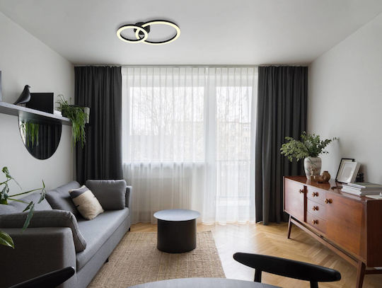 Globo Lighting Deckenleuchte 42cm Schwarz mit Integrierter LED