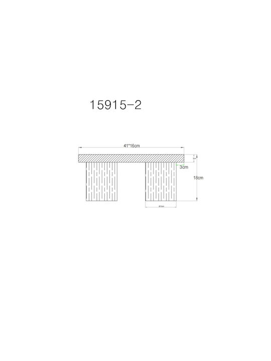 Globo Lighting Πλαφονιέρα Οροφής 41εκ. Διάφανη με Ντουί E27